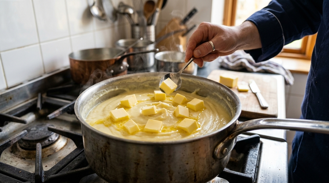 Cozinhe as batatas com casca em água salgada até ficarem completamente macias, escorra e descasque ainda quentes.