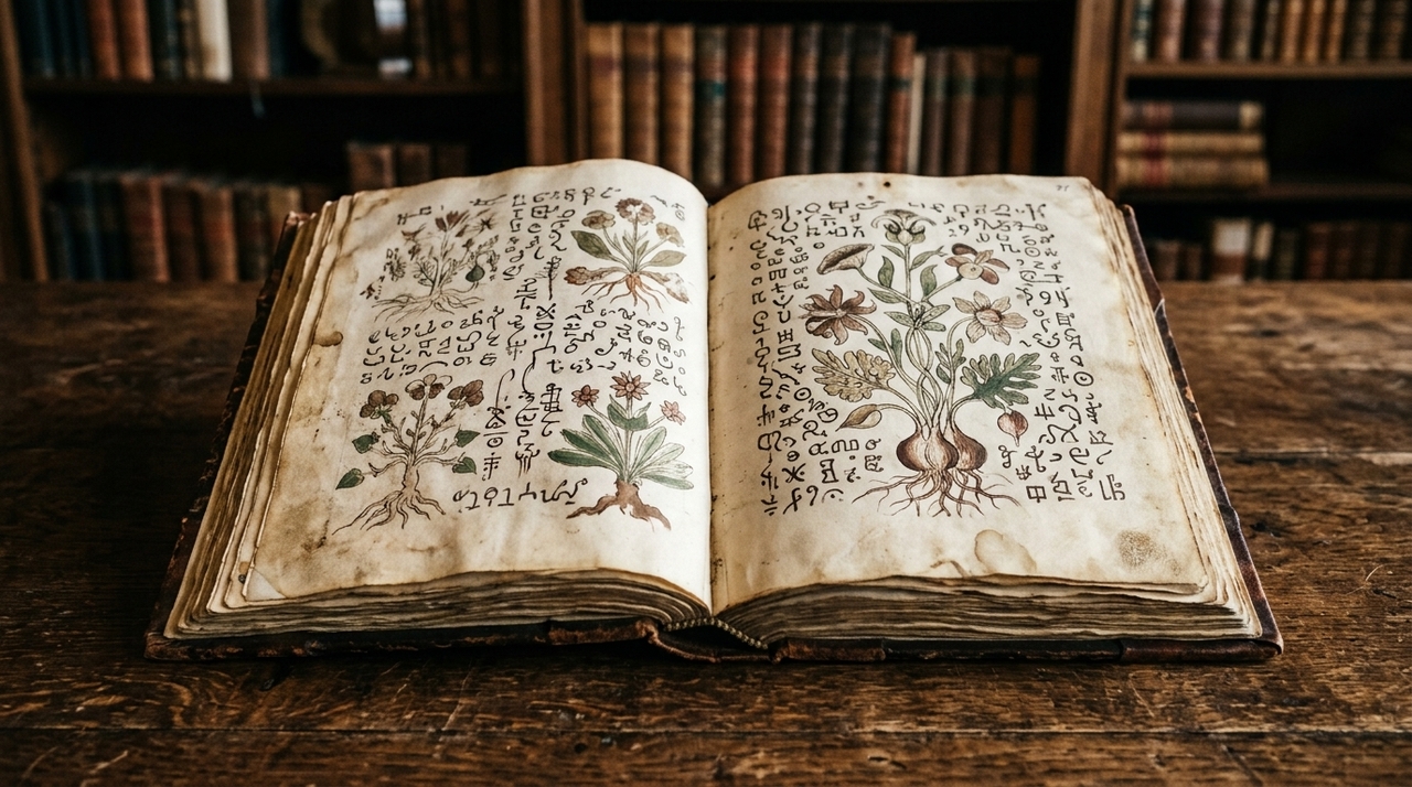 A escrita do manuscrito utiliza um alfabeto próprio, chamado por pesquisadores de Voynichês, que não corresponde a nenhum idioma conhecido.