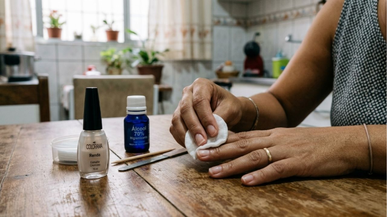 Reaplicar o top coat prolonga o brilho e a proteção.