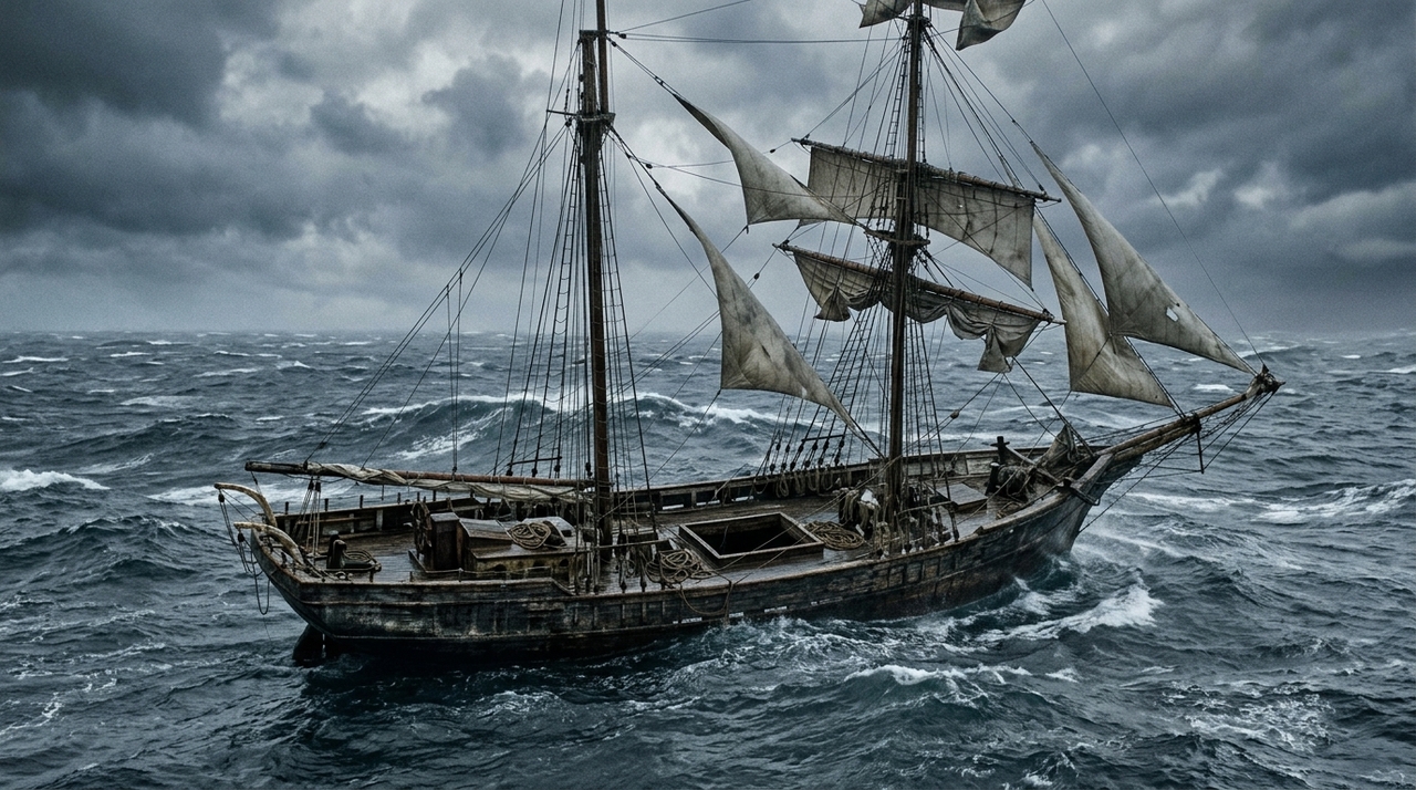 O Mary Celeste foi localizado em dezembro de 1872 pelo navio canadense Dei Gratia, a cerca de 740 quilômetros dos Açores.