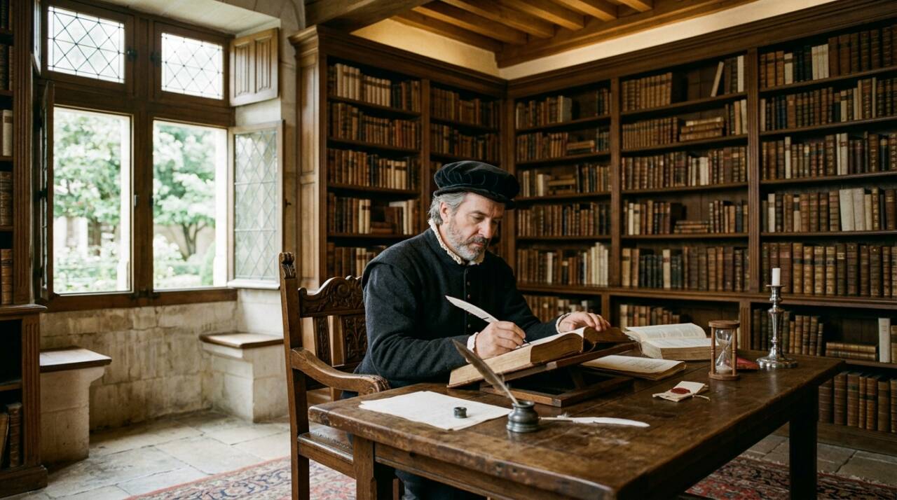 Nos Ensaios, Montaigne usa a ideia da arrière-boutique, uma espécie de sala dos fundos da alma, onde a pessoa preserva sua liberdade mais íntima