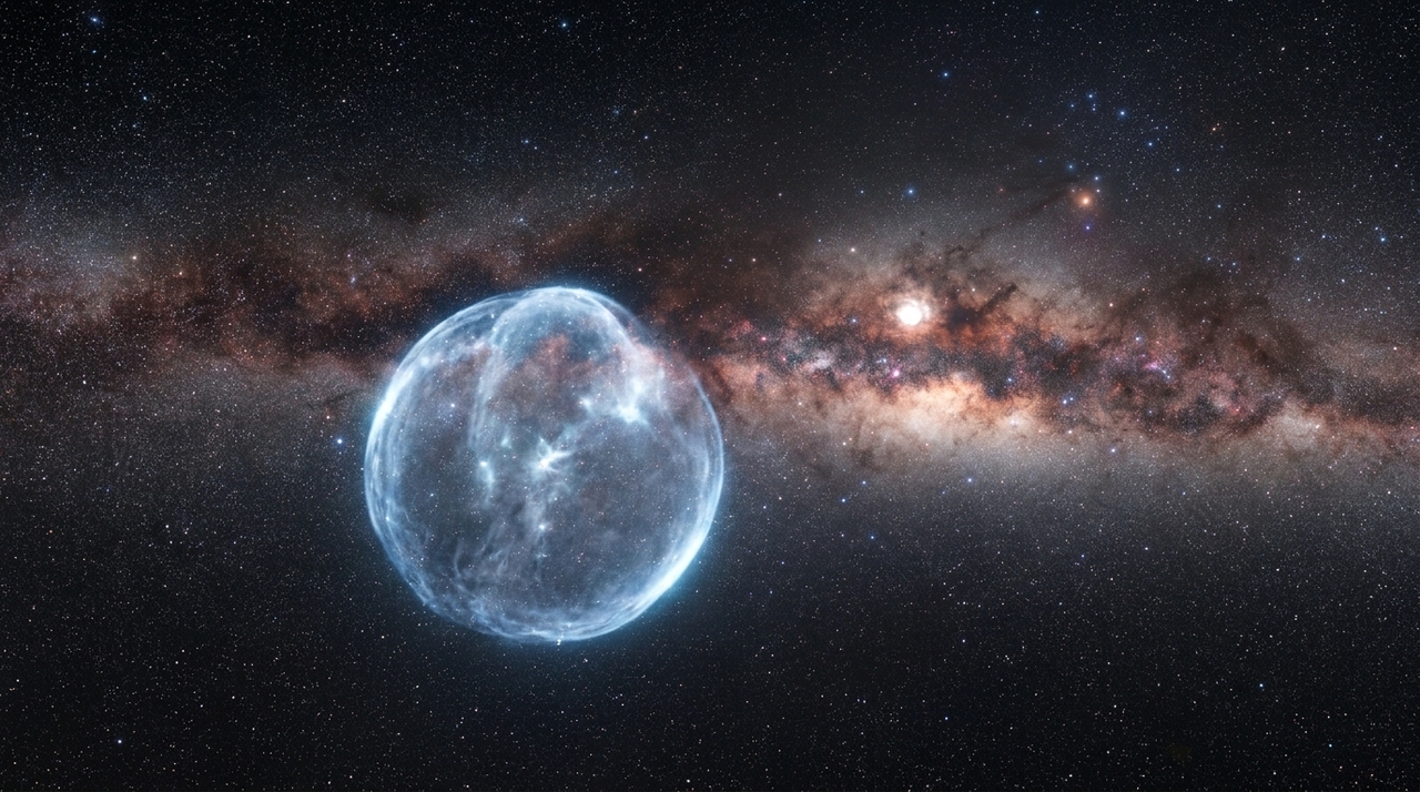 A região central da Via Láctea reúne estrelas, poeira e nuvens de gás sobrepostas na mesma direção observada da Terra.