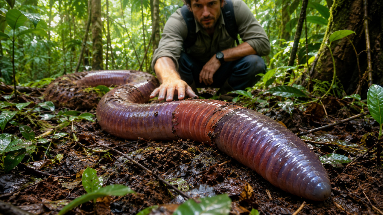 Minhocas gigantes da Amazônia ajudam no solo