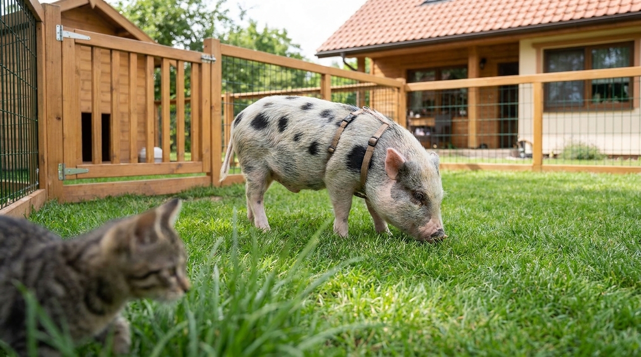 Muitos animais vendidos como mini porcos ainda são filhotes e parecem caber no colo, mas podem atingir tamanhos bem maiores na fase adulta.