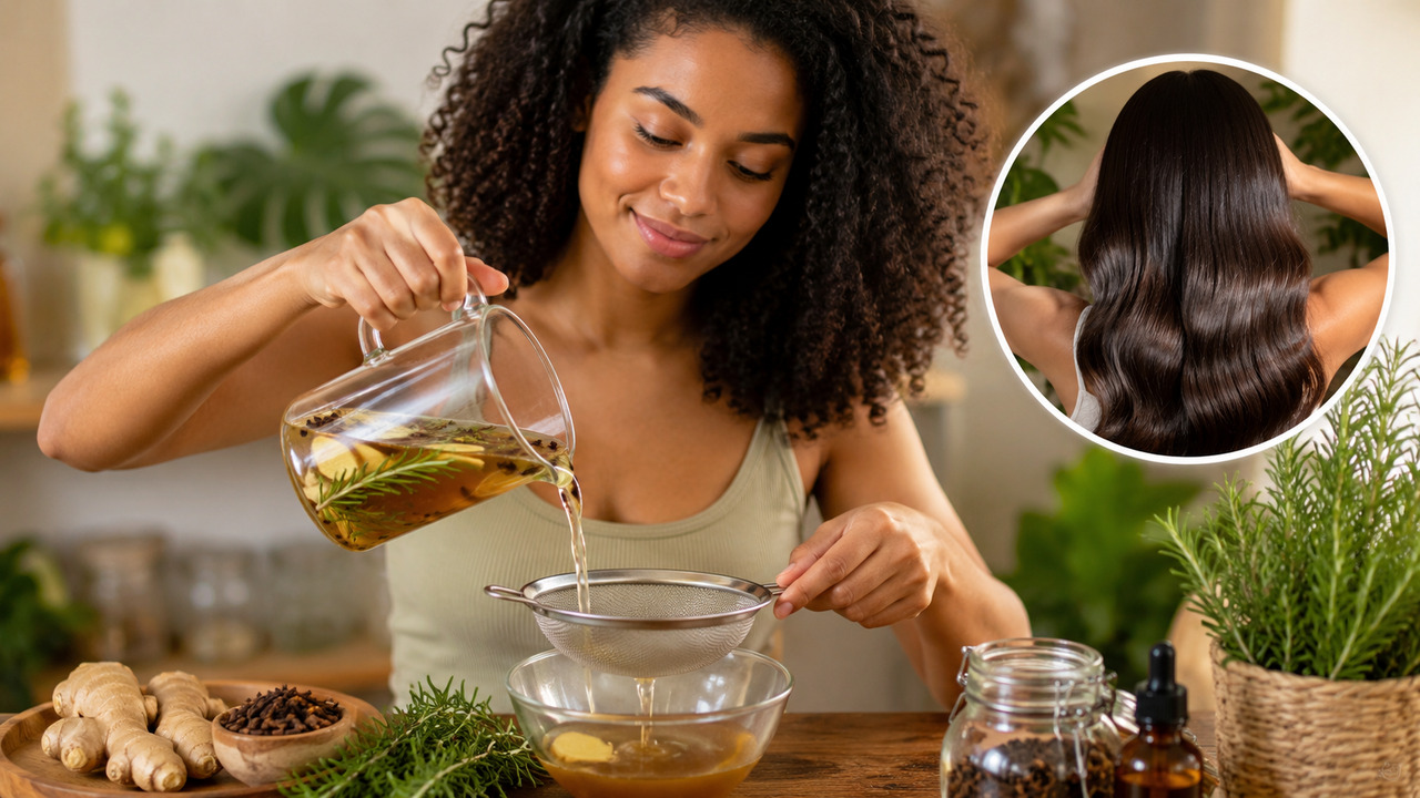 Receita caseira com gengibre, alecrim e cravo cabelo