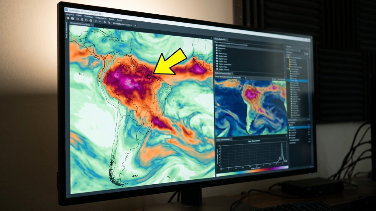 A tecnologia da NASA processa dados de satélite em tempo real para acelerar alertas de tempestades severas. – Imagem gerada por IA