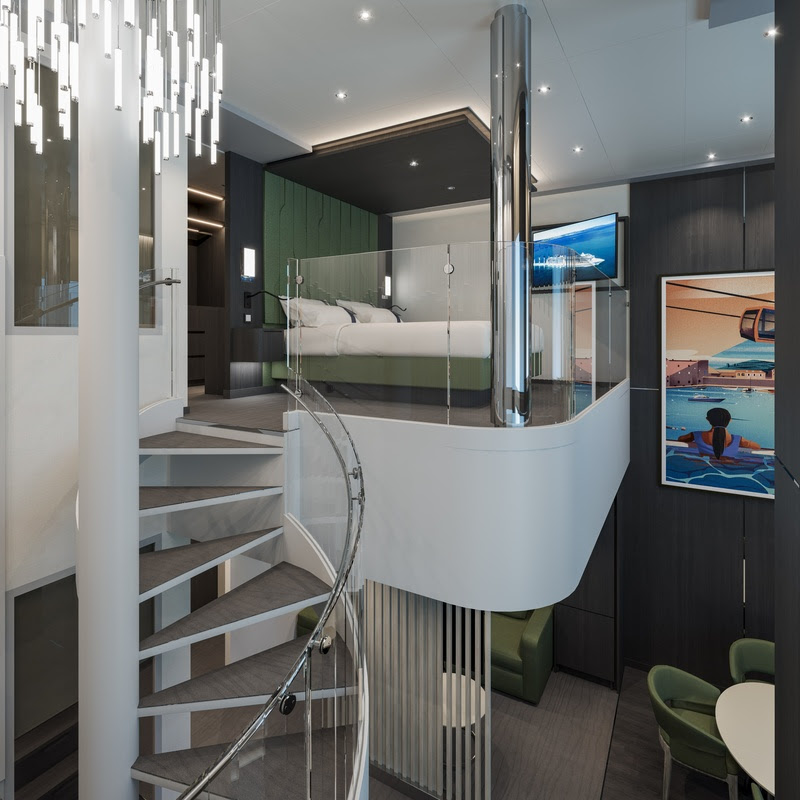 A MSC Yacht Club Royal Duplex Suite, do MSC World Asia