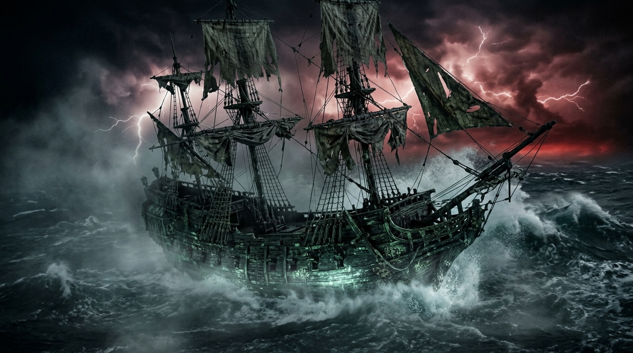 O Holandês Voador ficou conhecido como um suposto navio fantasma condenado a navegar eternamente pelos mares