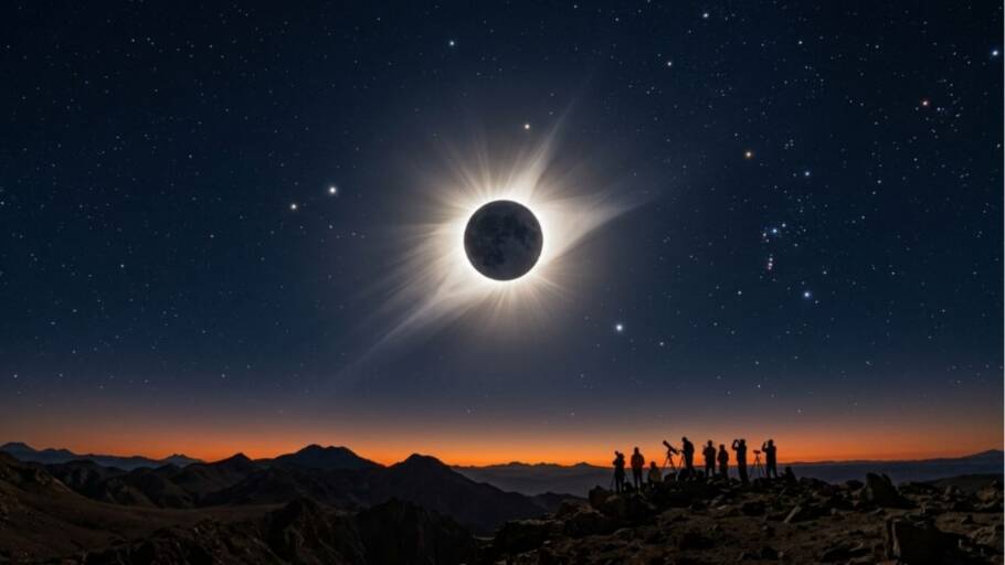 O eclipse solar total está previsto para o dia 12 de agosto