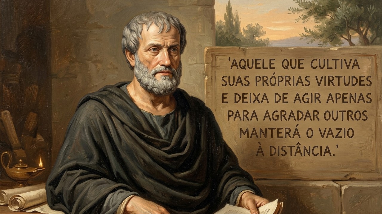 O cultivo das virtudes e do caráter pessoal é o caminho para alcançar a verdadeira felicidade e plenitude. – Imagem gerada por IA