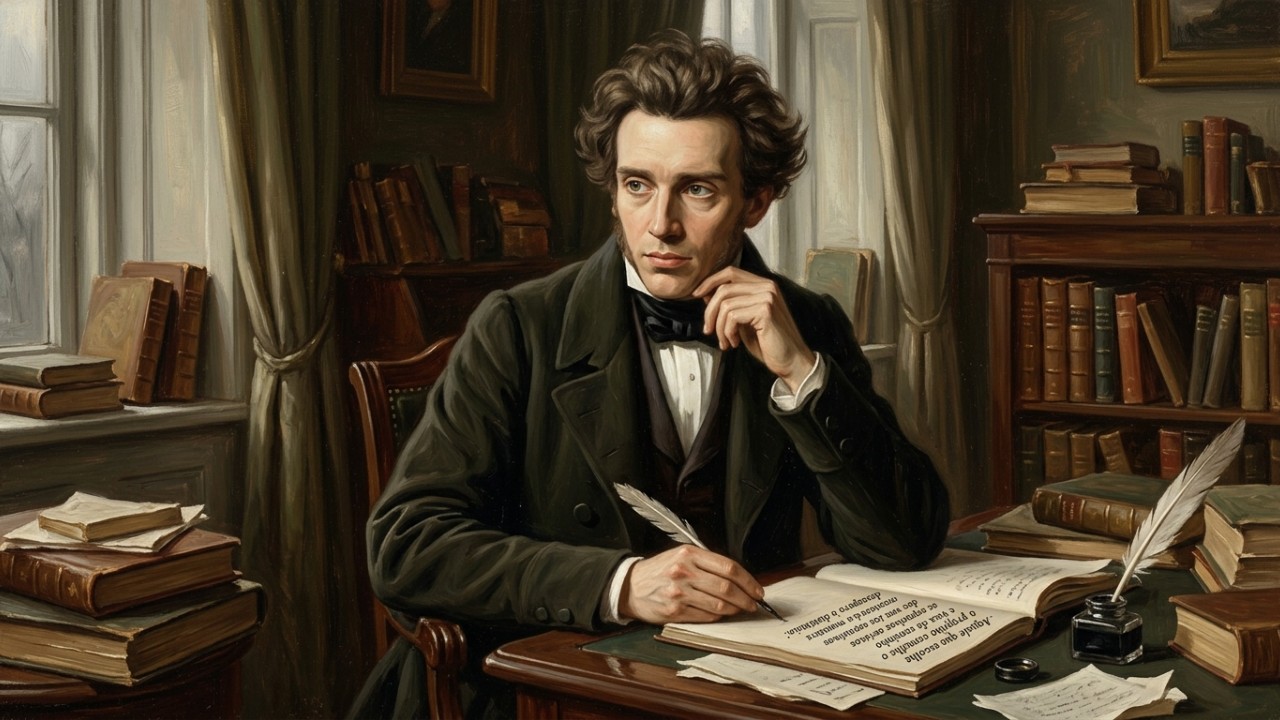 A filosofia de Kierkegaard nos convida a assumir a responsabilidade pelas escolhas que definem nossa própria identidade. – Imagem gerada por IA