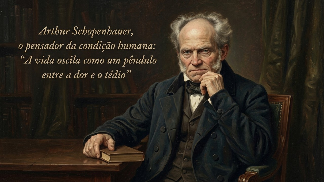 Compreender o pêndulo de Schopenhauer é o primeiro passo para lidar com a nossa insatisfação crônica. – Imagem gerada por IA
