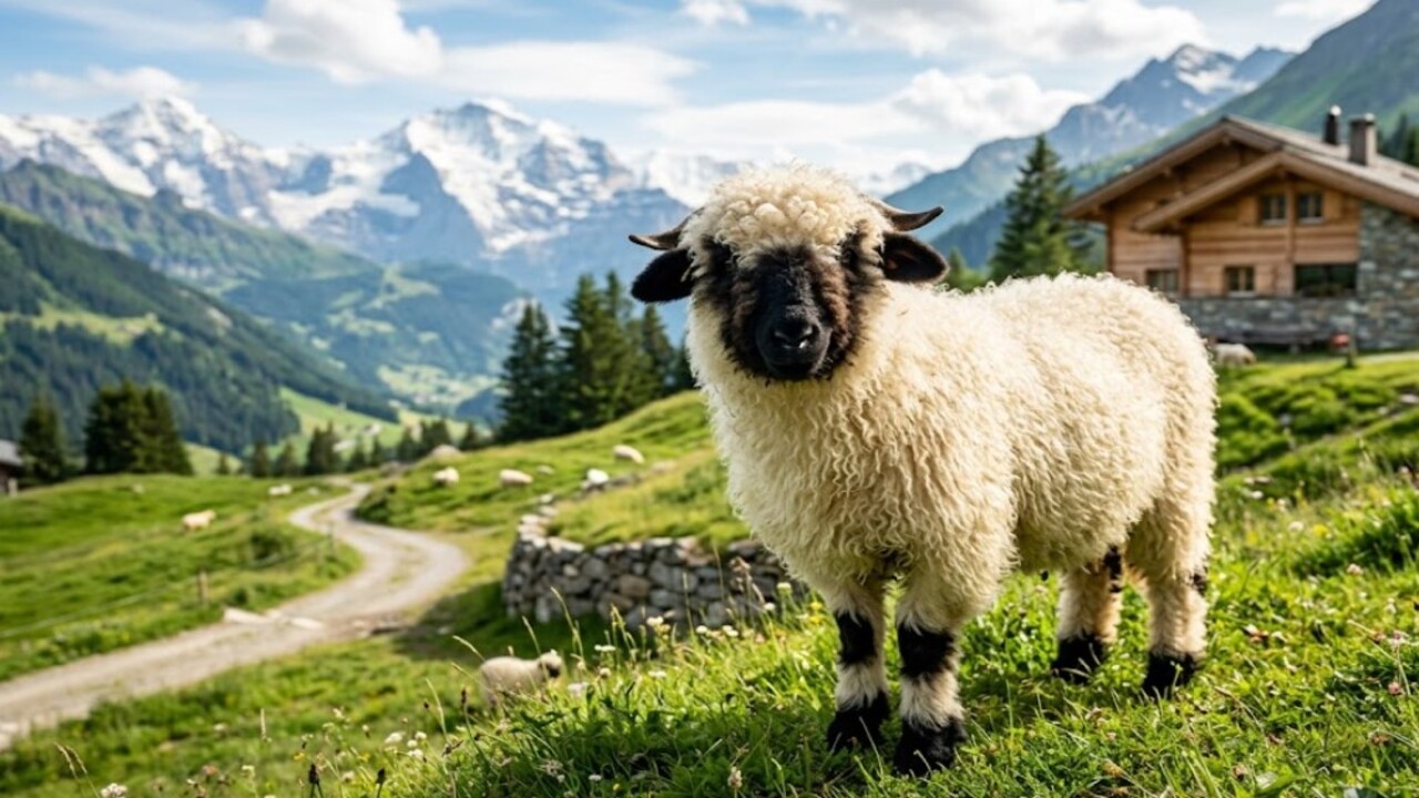 A ovelha Valais Blacknose, conhecida como “a ovelha mais fofa do mundo”, virou fenômeno nas redes sociais