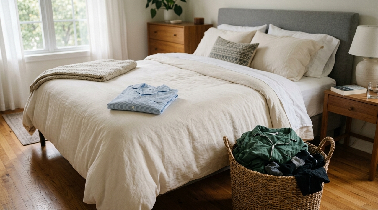 O pijama é uma roupa usada para dormir, geralmente feita para ser leve e confortável.