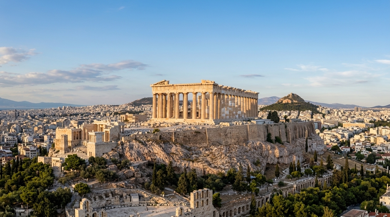 Construído no século V a.C., o Partenon foi erguido na Acrópole de Atenas durante o período de maior prosperidade da cidade