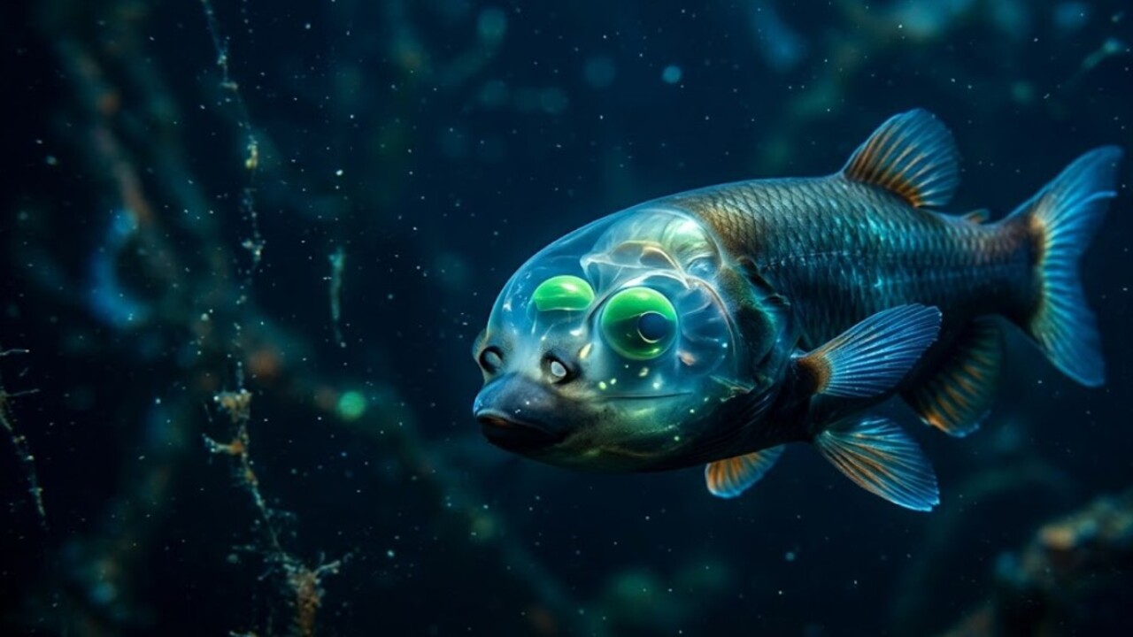 O peixe-olho-de-barril impressionou a comunidade científica após novas imagens em alta definição registradas por um submarino robótico