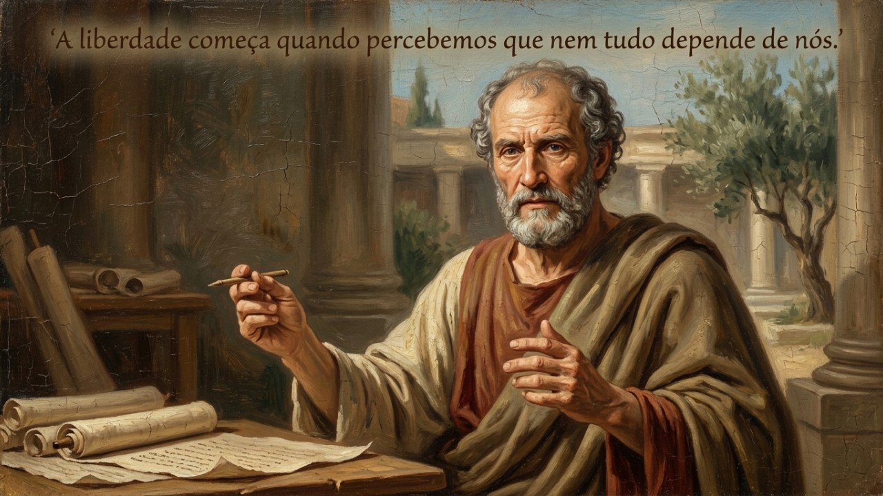 A dicotomia do controle ensina a direcionar nossa energia pessoal apenas para nossos pensamentos e escolhas. – Imagem gerada por IA