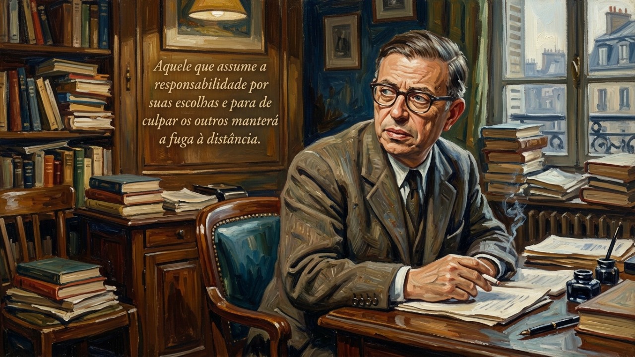 A verdadeira liberdade exige abandonar a culpa externa e reconhecer o protagonismo sobre o próprio destino. – Imagem gerada por IA