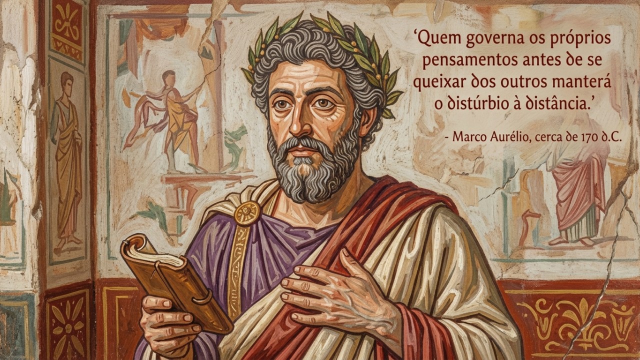 Focar no autocontrole e nas próprias ações é o caminho para evitar o sofrimento causado pelas atitudes alheias. – Imagem gerada por IA