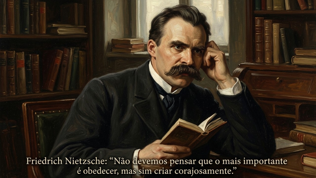 A verdadeira grandeza reside na capacidade de criar com coragem em vez de apenas obedecer. – Imagem gerada por IA