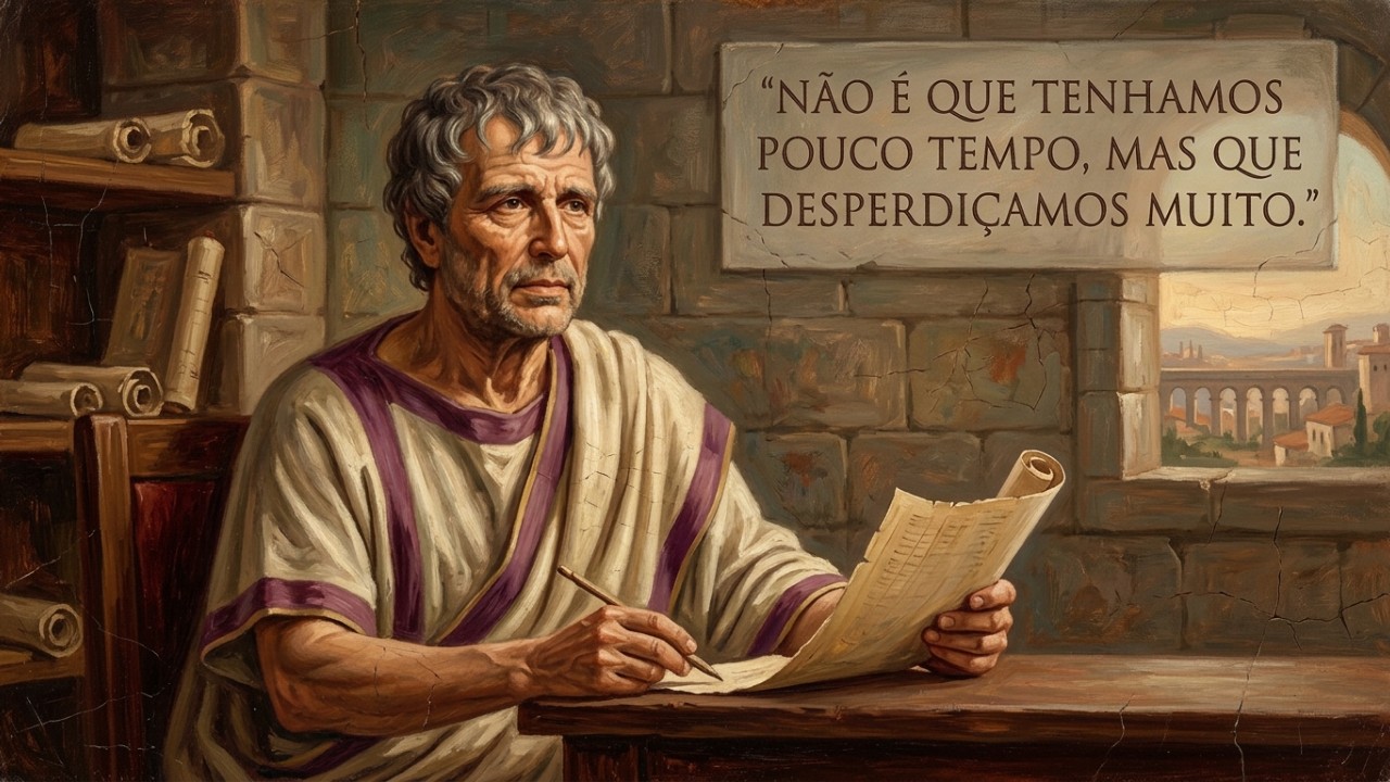 A escassez de tempo na rotina moderna é consequência direta do desperdício de atenção com distrações fúteis. – Imagem gerada por IA