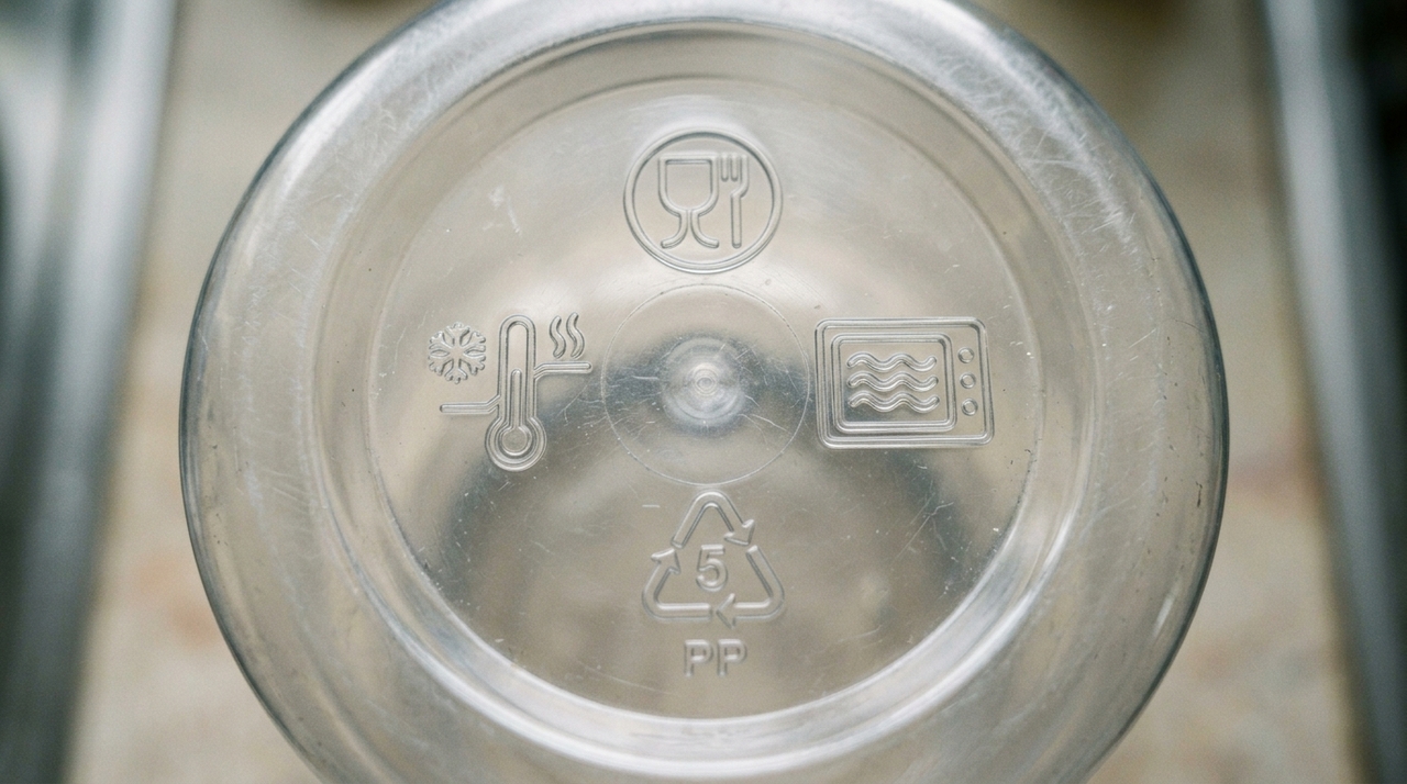 O símbolo informa sobre o contato com alimentos, mas não confirma resistência ao calor.