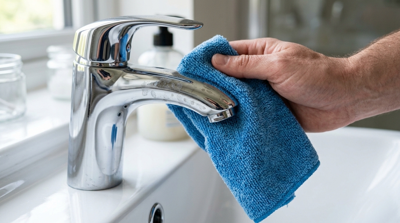 As marcas d’água acumuladas nas superfícies metálicas deixam o ambiente com aspecto desleixado.