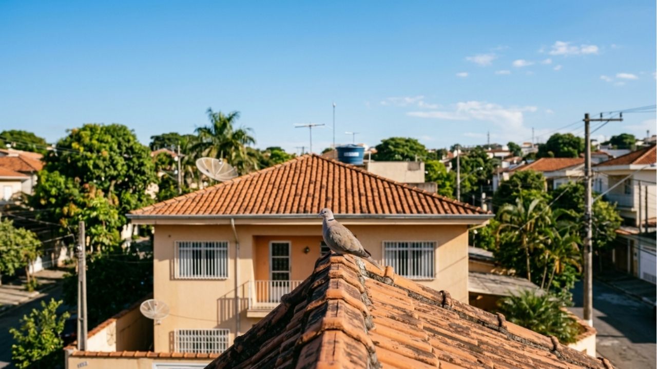 As pombas simbolizam paz, proteção e harmonia.