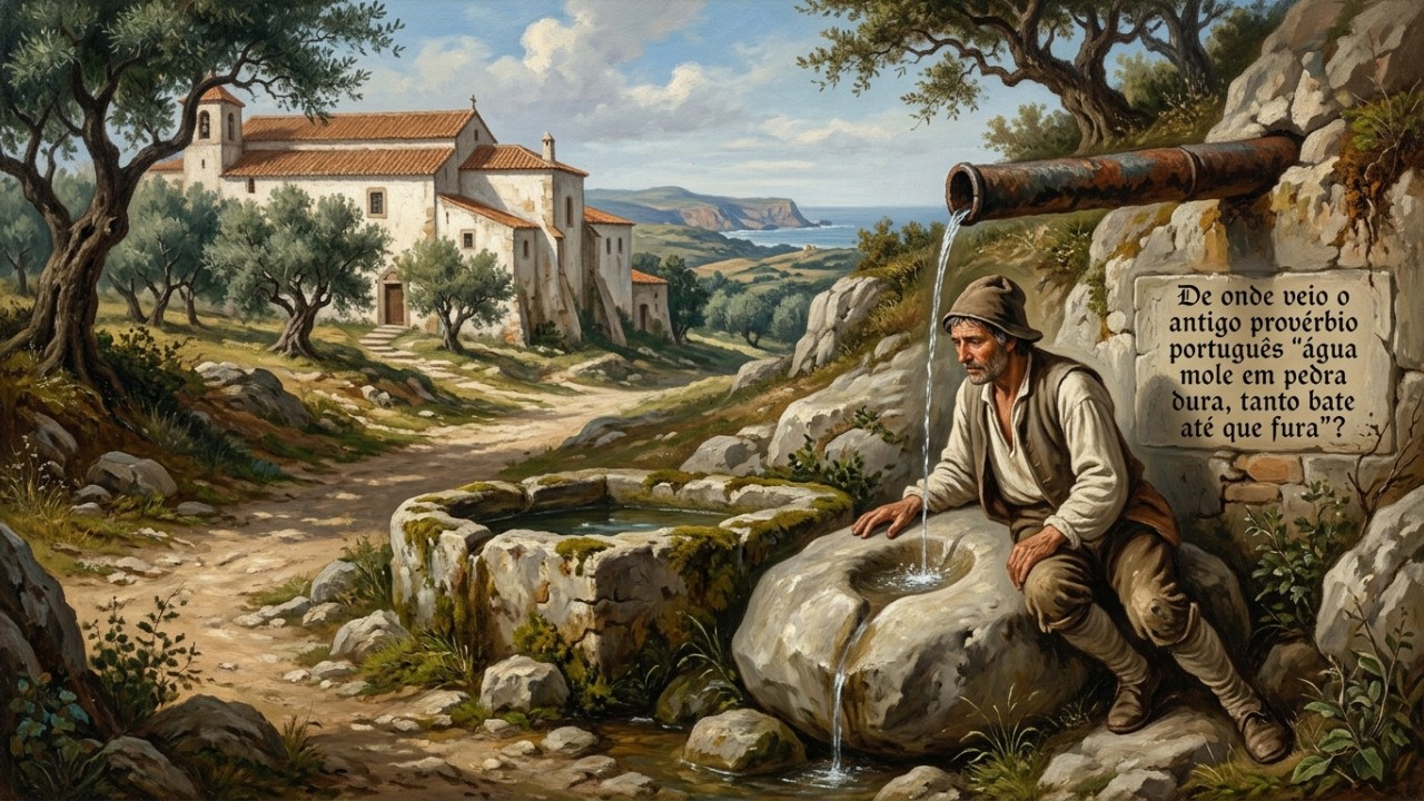 O provérbio sobre a água e a rocha reflete a importância da persistência para alcançar resultados duradouros. – Imagem gerada por IA