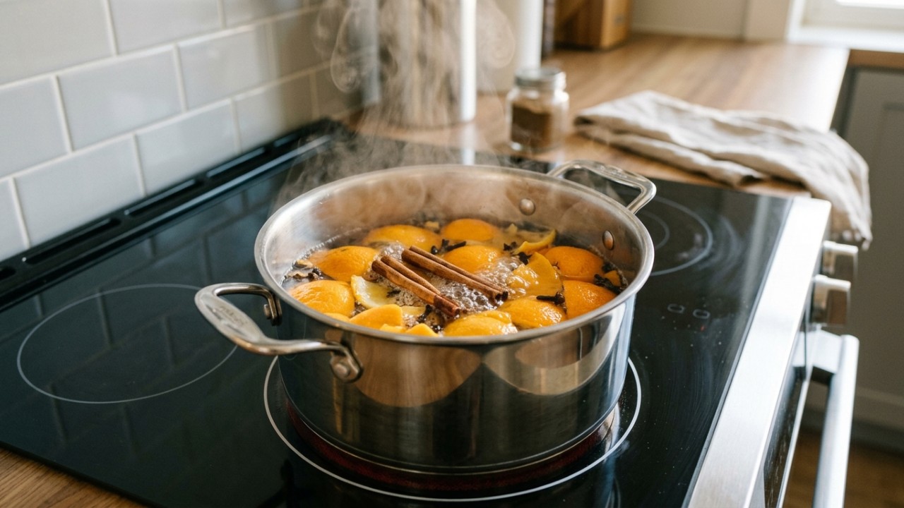 Aprenda a eliminar odores da cozinha utilizando apenas ingredientes naturais e sustentáveis. – Imagem gerada por IA