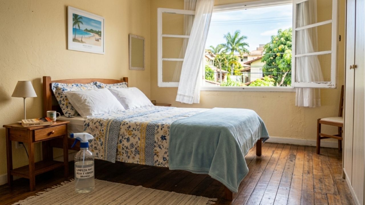 Vinagre transforma a limpeza debaixo da cama.