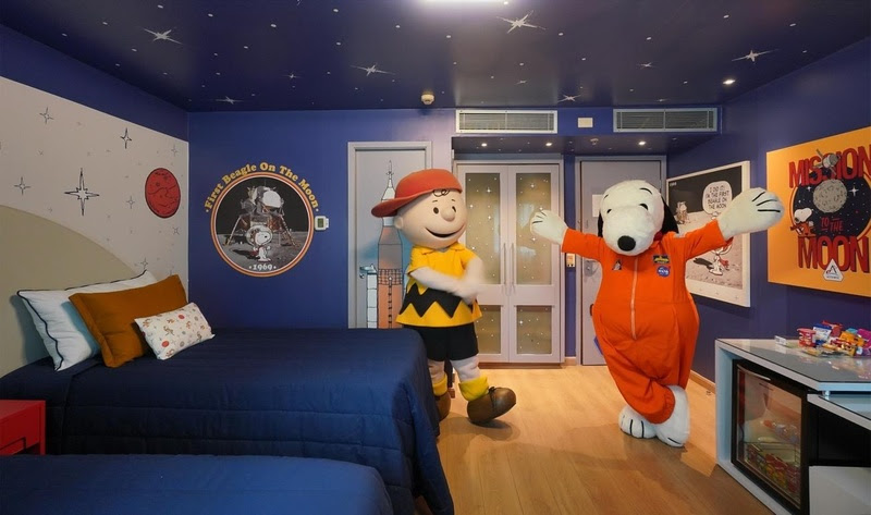 Hotel oferece quatros suítes temáticas do Snoopy