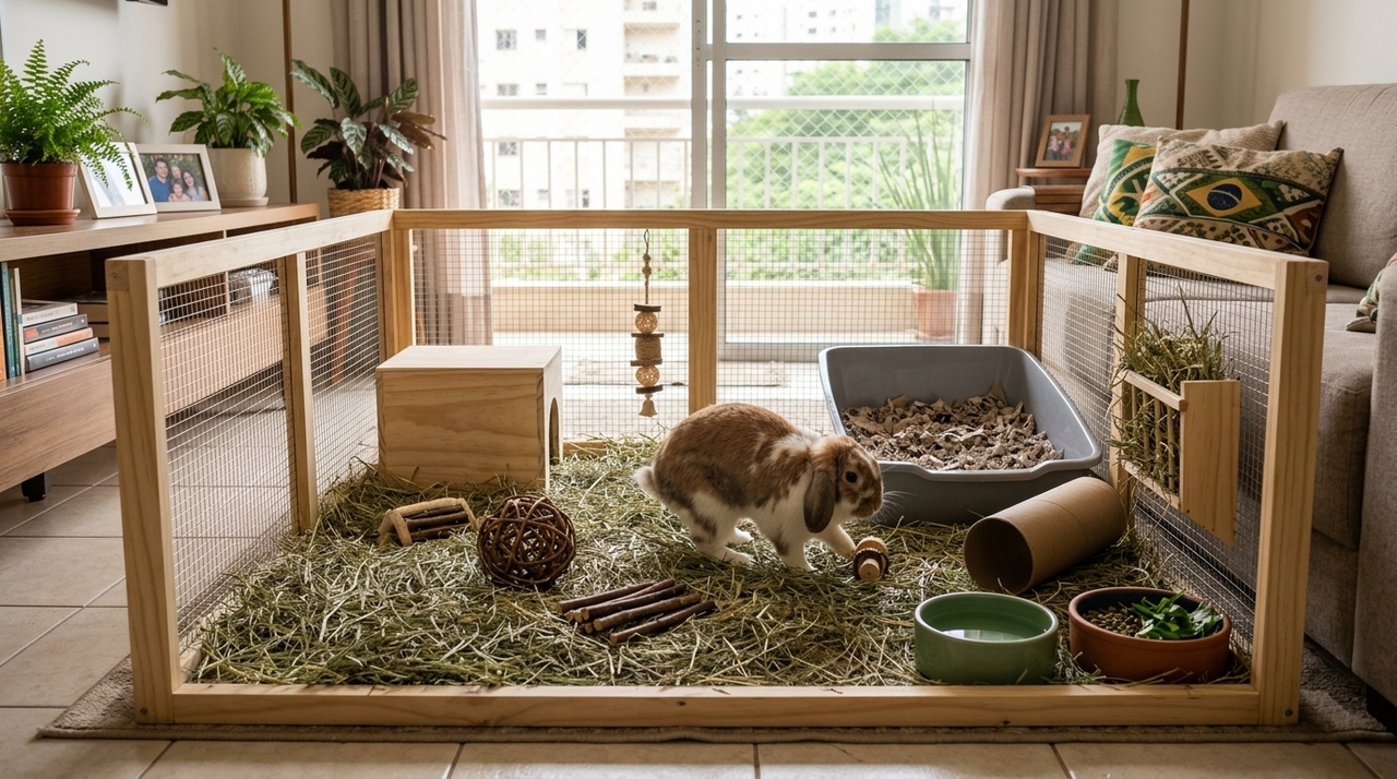 Coelhos são silenciosos, inteligentes e podem aprender a usar bandejas sanitárias.