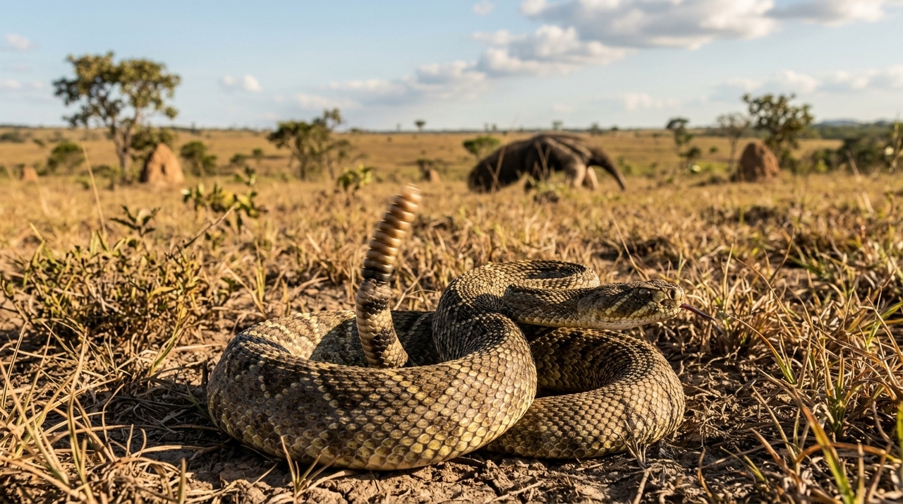 O chocalho da cascavel amazônica vai muito além de um simples alerta.