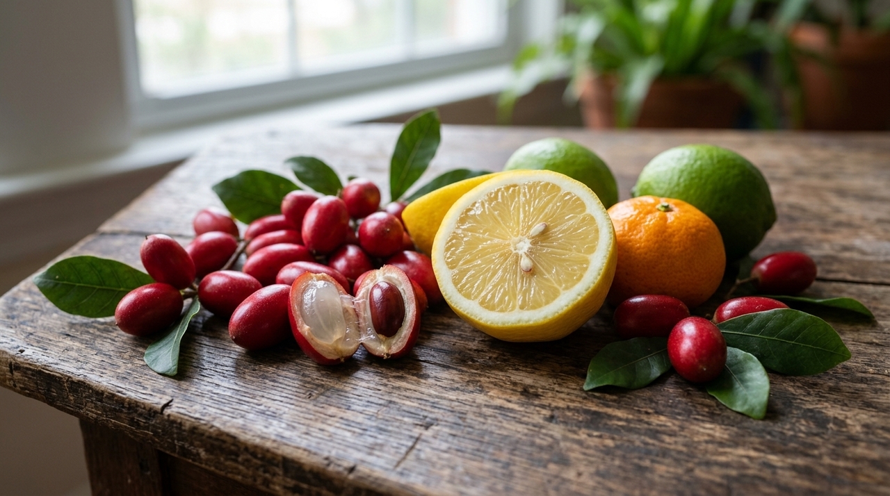 A fruta em si não é doce, mas contém uma glicoproteína ativa, com cadeias de carboidratos, chamada miraculina.