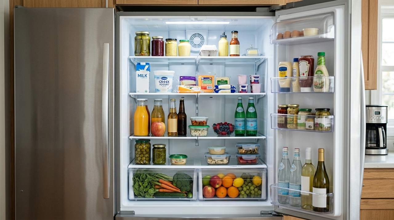 Deixar espaços vazios na geladeira permite que o ar frio circule entre prateleiras e ao redor dos alimentos, criando verdadeiros “corredores” de ventilação.