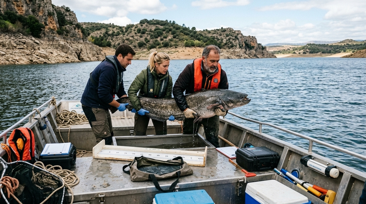 Considerado o maior peixe de água doce da Europa, o siluro pode atingir cerca de 2,5 metros e ultrapassar 100 quilos.