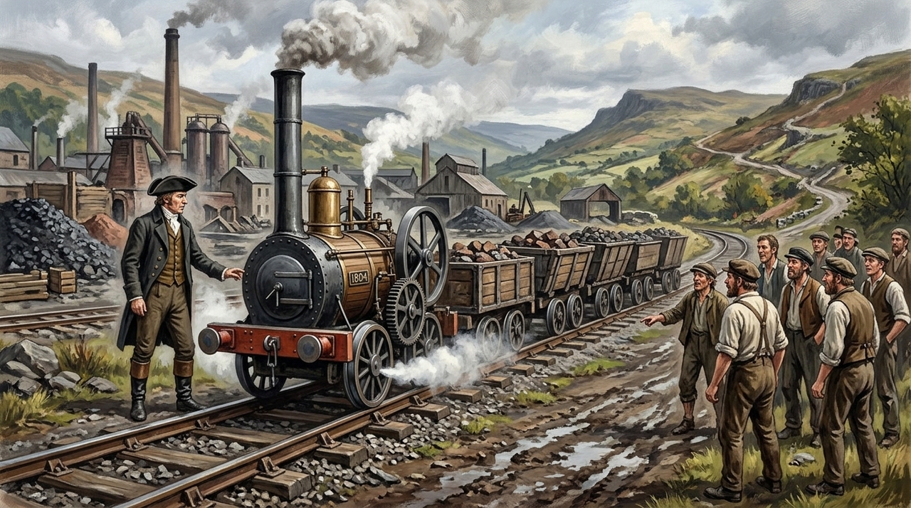 Nascido em 1771, na região mineradora da Cornualha, Richard Trevithick cresceu cercado por máquinas usadas para retirar água das minas.