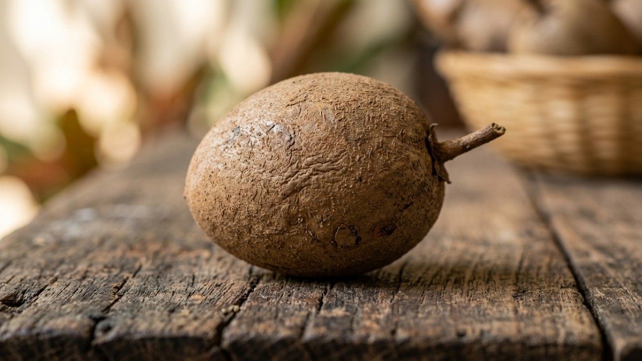 Esta fruta tropical surpreende com sua textura macia e doce natural. – Imagem gerada por IA
