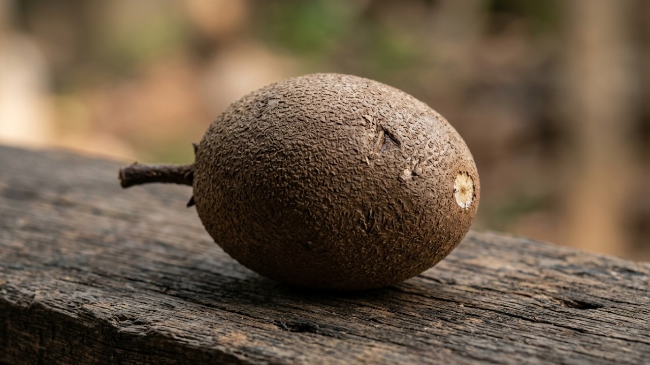 O sapoti encanta pelo sabor único que lembra coco queimado. – Imagem gerada por IA