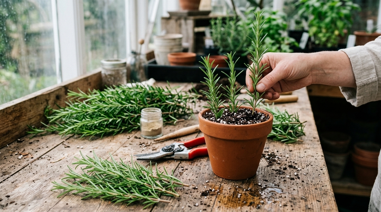 A escolha do galho influencia diretamente o enraizamento e a força da nova planta.