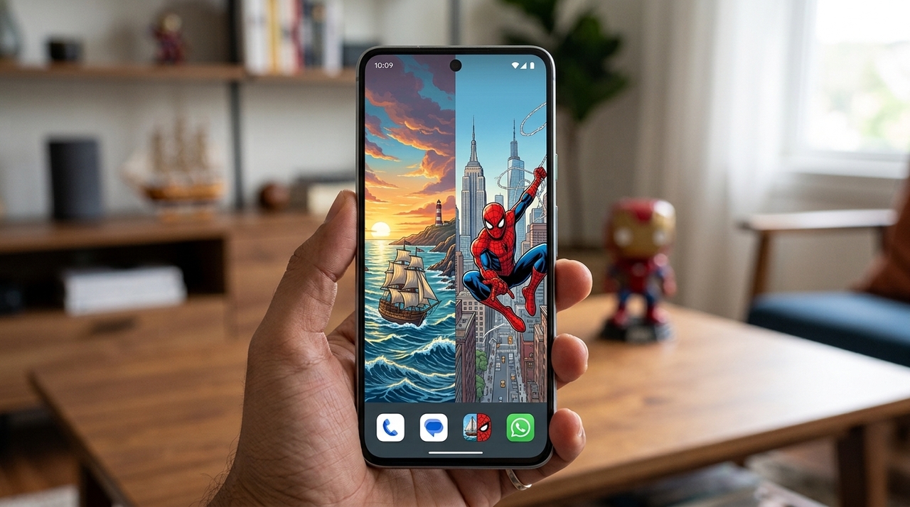 O primeiro passo é instalar um iniciador de tela confiável, como o Nova Launcher, e defini-lo como padrão.