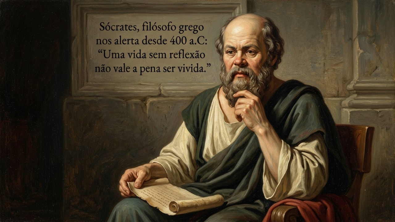 O exame constante da vida é o caminho para tomar decisões autênticas e conscientes. – Imagem gerada por IA