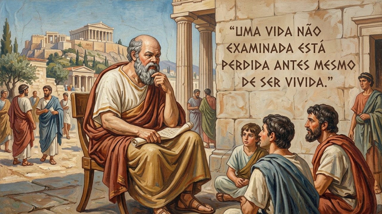A prática do questionamento socrático permite uma trajetória pautada em valores sólidos e escolhas conscientes. – Imagem gerada por IA