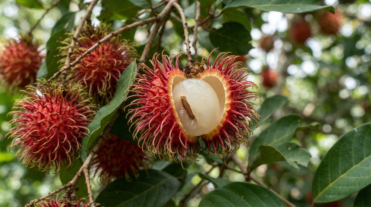 A polpa tem sabor adocicado, aromático e levemente cítrico, frequentemente comparado ao pêssego por quem consome a fruta madura diretamente do pé.