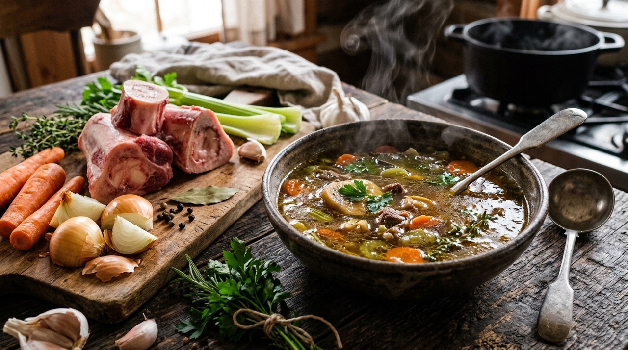 Durante anos considerado uma receita antiga, o caldo de ossos caseiro voltou ao cardápio de muitas famílias por ser uma opção nutritiva, barata e fácil de preparar.