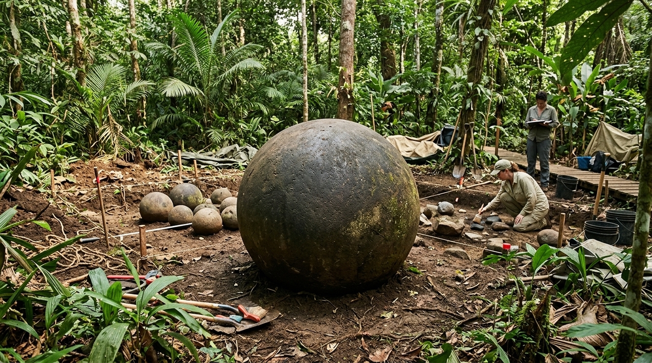 Espalhadas principalmente pela região do Delta do Diquís, as famosas esferas chamam atenção pelo acabamento extremamente preciso.