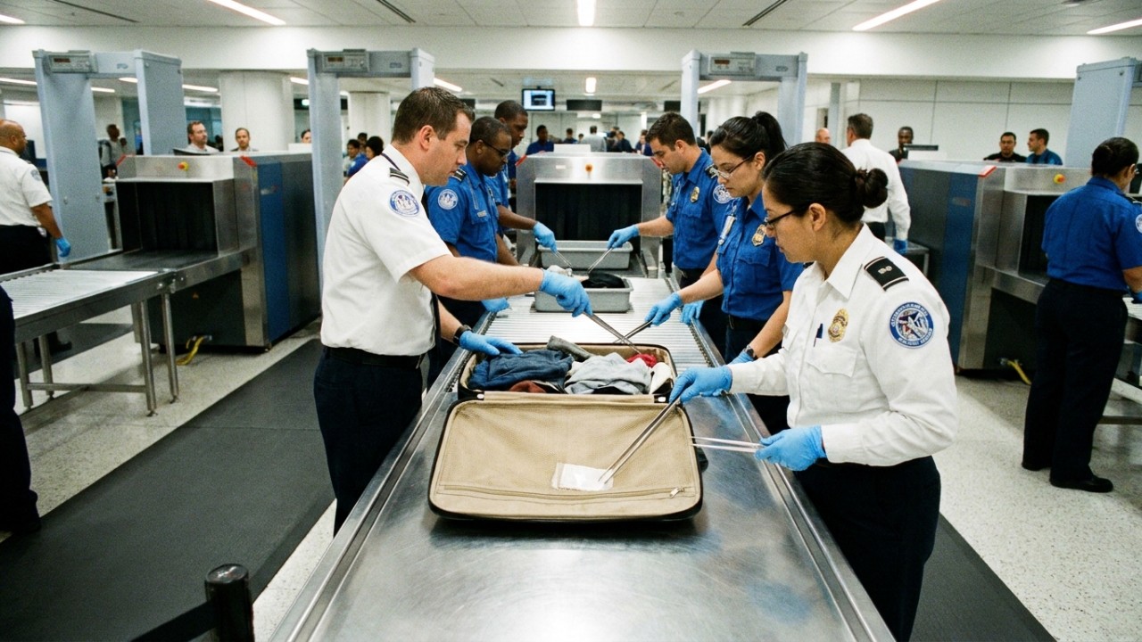 Fiscalização em aeroporto interrompe tentativa de tráfico internacional de escorpiões vivos. – Imagem gerada por IA