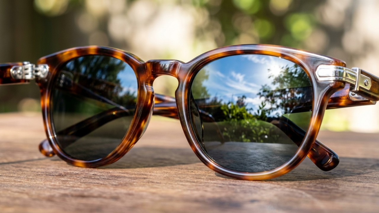 A proteção solar eficaz depende do filtro invisível nas lentes e não da tonalidade das mesmas. – Imagem gerada por IA