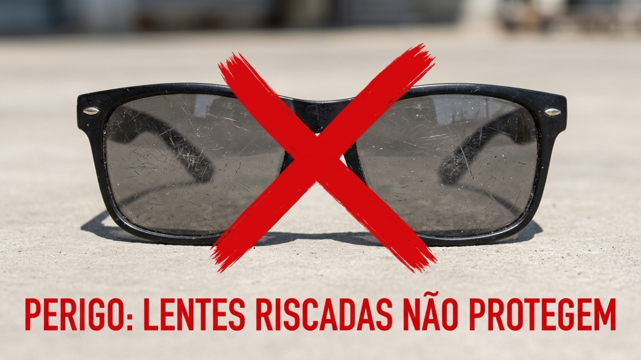 A escolha de óculos de sol vai além da estética e é essencial para proteger a visão contra raios UV. – Imagem gerada por IA